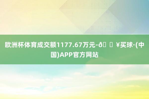 欧洲杯体育成交额1177.67万元-🔥买球·(中国)APP官方网站