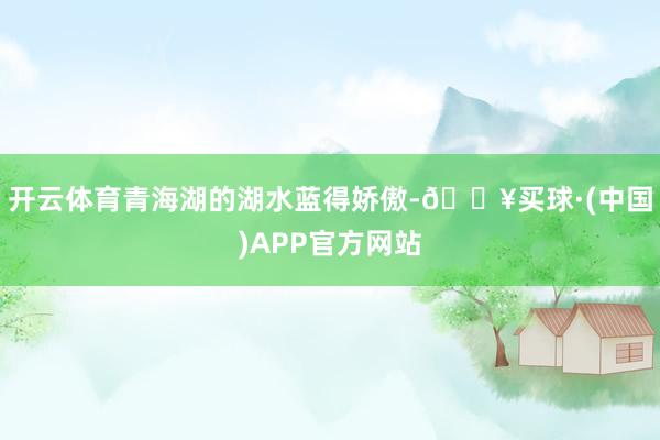 开云体育青海湖的湖水蓝得娇傲-🔥买球·(中国)APP官方网站