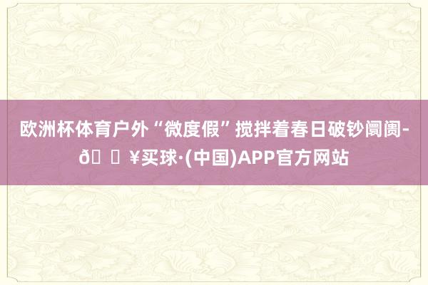 欧洲杯体育户外“微度假”搅拌着春日破钞阛阓-🔥买球·(中国)APP官方网站