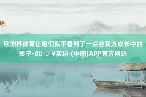 欧洲杯体育让咱们似乎看到了一点丝我方成长中的影子-🔥买球·(中国)APP官方网站