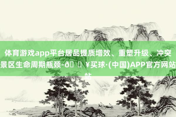 体育游戏app平台居品提质增效、重塑升级、冲突景区生命周期瓶颈-🔥买球·(中国)APP官方网站