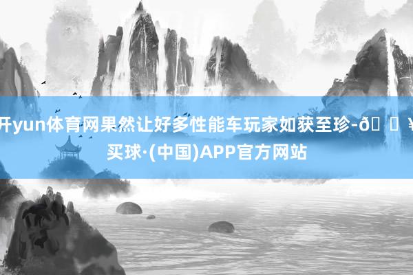 开yun体育网果然让好多性能车玩家如获至珍-🔥买球·(中国)APP官方网站