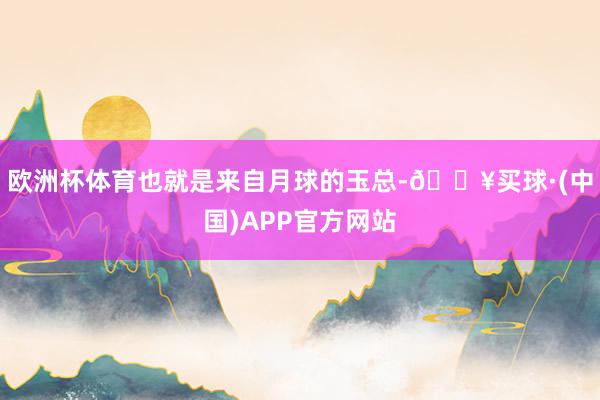 欧洲杯体育也就是来自月球的玉总-🔥买球·(中国)APP官方网站
