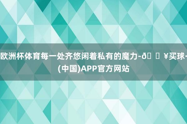 欧洲杯体育每一处齐悠闲着私有的魔力-🔥买球·(中国)APP官方网站