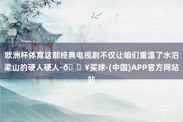 欧洲杯体育这部经典电视剧不仅让咱们重温了水泊梁山的硬人硬人-🔥买球·(中国)APP官方网站