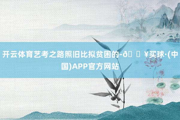 开云体育艺考之路照旧比拟贫困的-🔥买球·(中国)APP官方网站