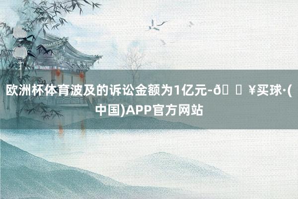 欧洲杯体育波及的诉讼金额为1亿元-🔥买球·(中国)APP官方网站